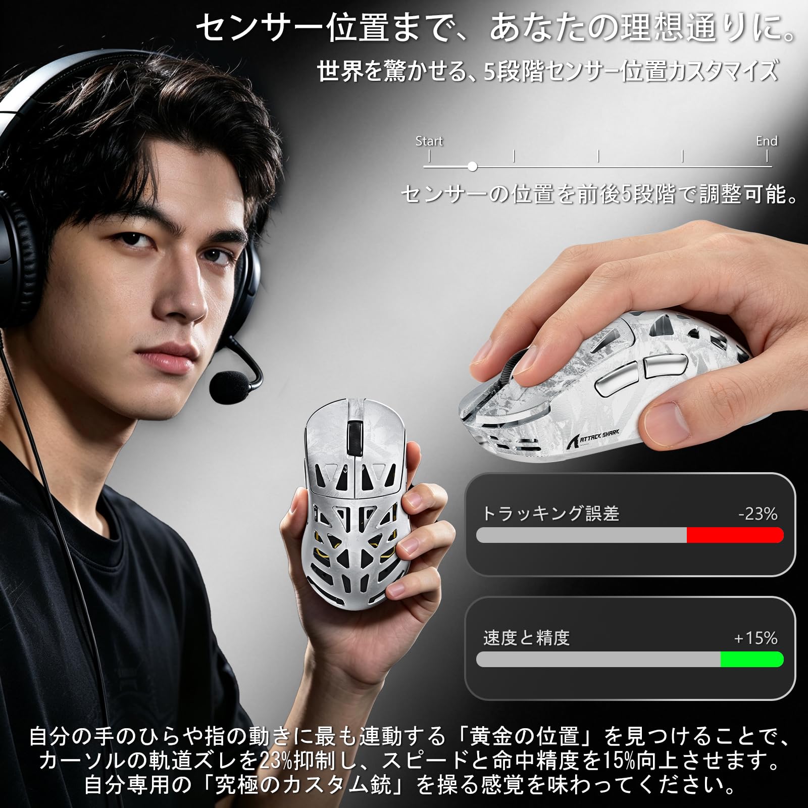 Amazon | ATTACK SHARK RS6 ULTRA ワイヤレスゲーミングマウス